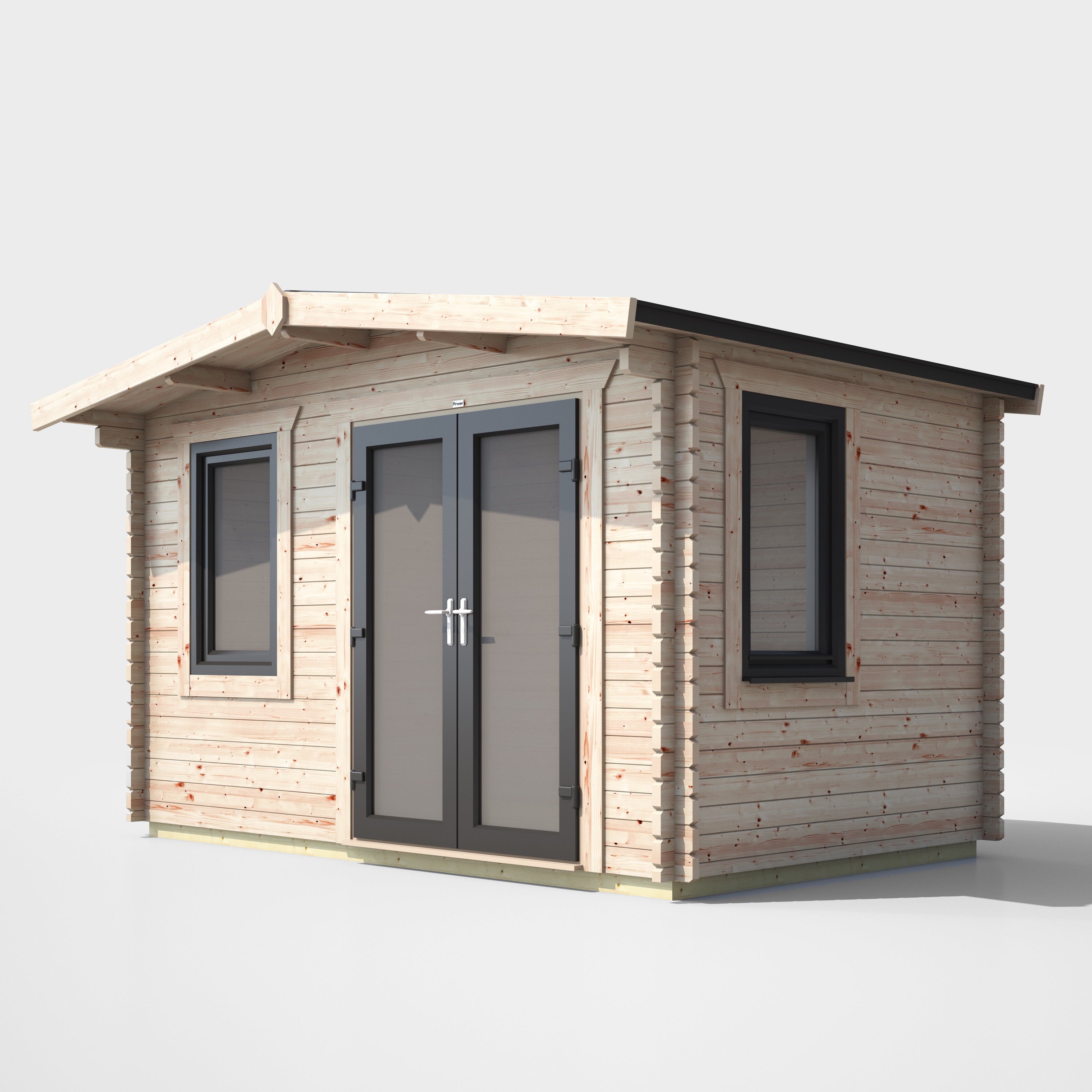 Power 8x12 ft Chalet Log Cabin 44mm