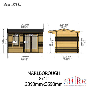 Shire Marlborough 28mm Log Cabin 8x12