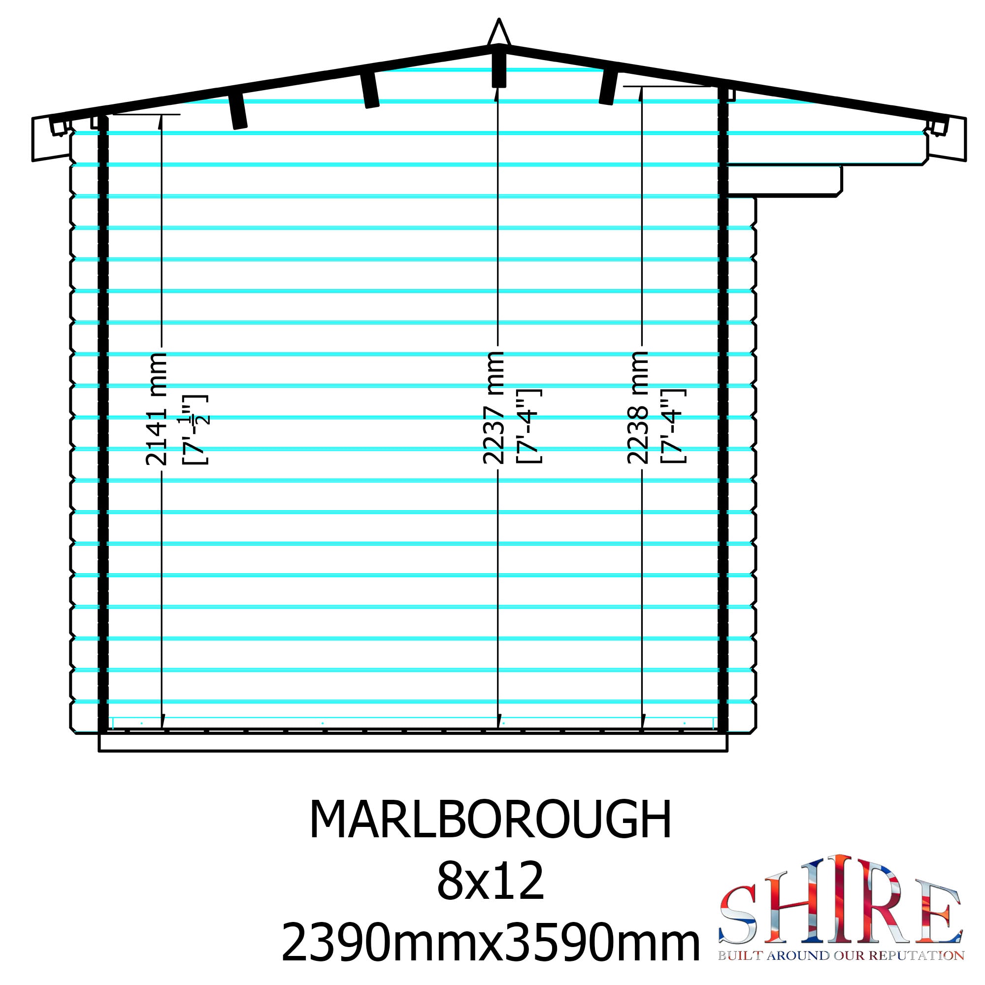 Shire Marlborough 28mm Log Cabin 8x12