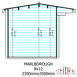 Shire Marlborough 28mm Log Cabin 8x12