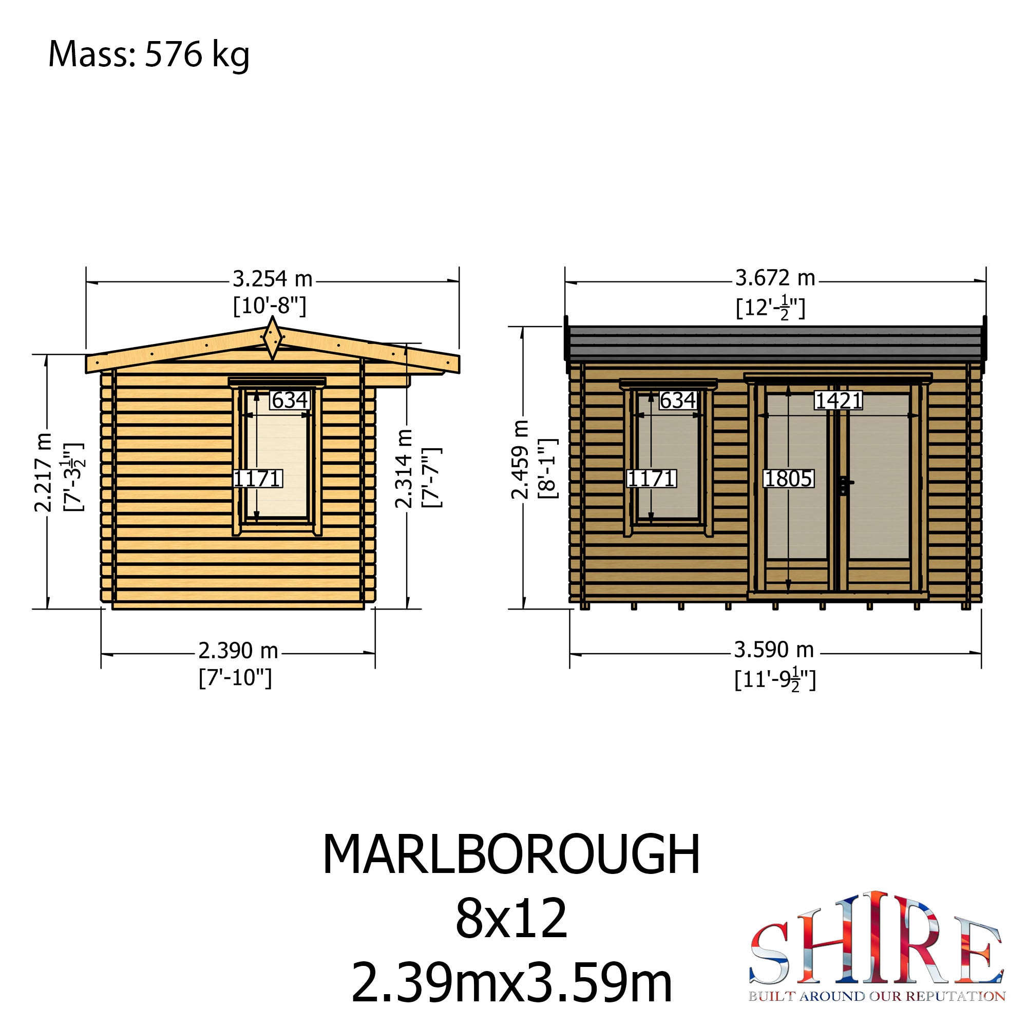 Shire Marlborough 28mm Log Cabin 8x12