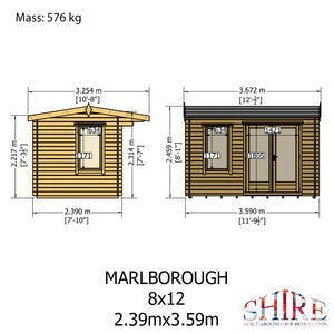 Shire Marlborough 28mm Log Cabin 8x12