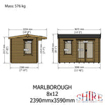 Shire Marlborough 28mm Log Cabin 8x12