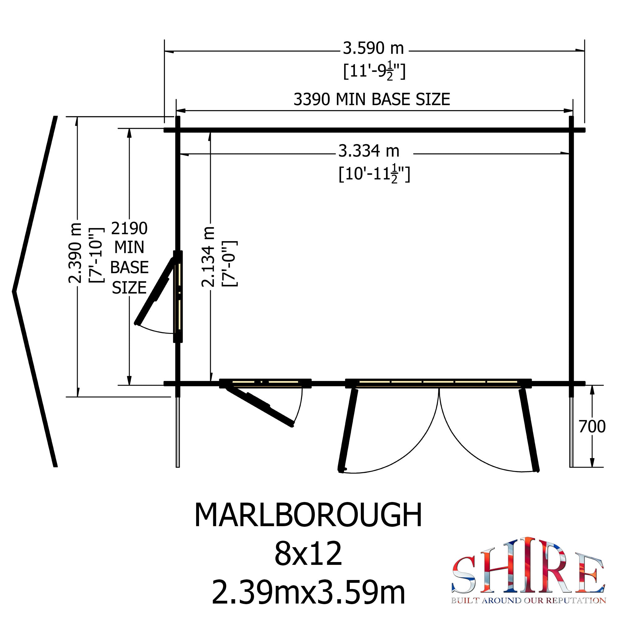 Shire Marlborough 28mm Log Cabin 8x12