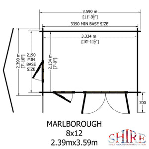 Shire Marlborough 28mm Log Cabin 8x12