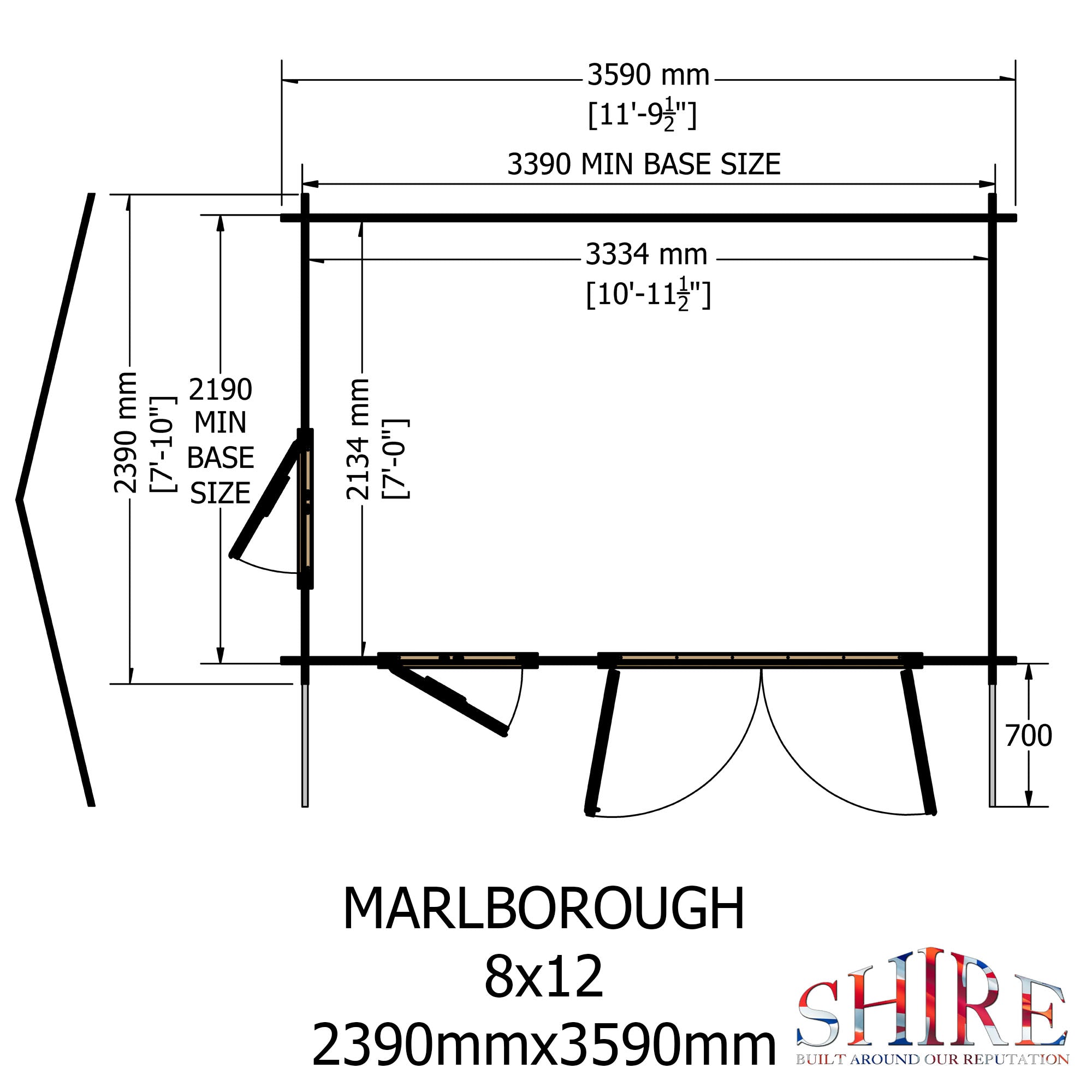 Shire Marlborough 28mm Log Cabin 8x12