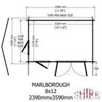 Shire Marlborough 28mm Log Cabin 8x12