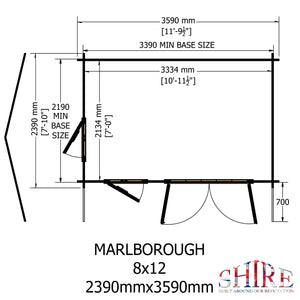 Shire Marlborough 28mm Log Cabin 8x12