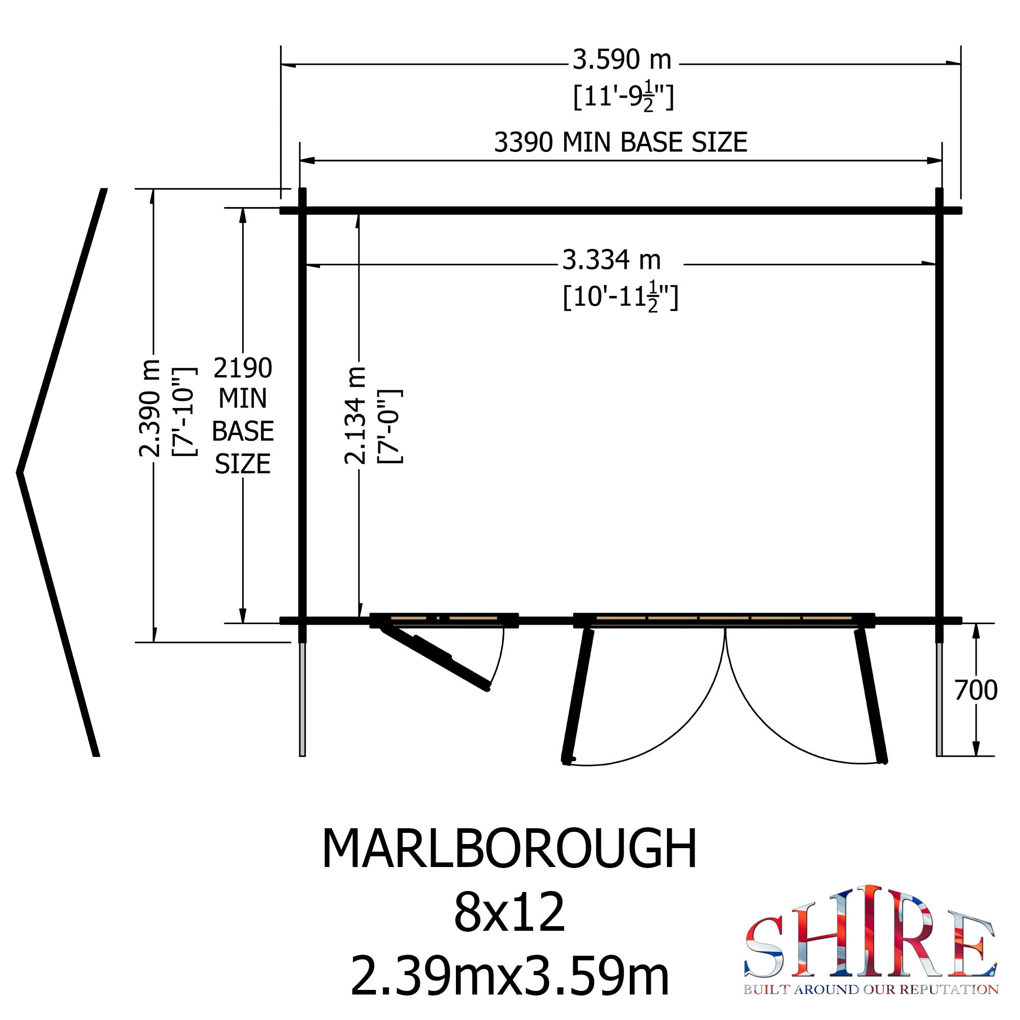 Shire Marlborough 28mm Log Cabin 8x12