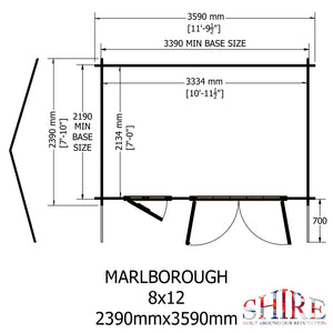 Shire Marlborough 28mm Log Cabin 8x12