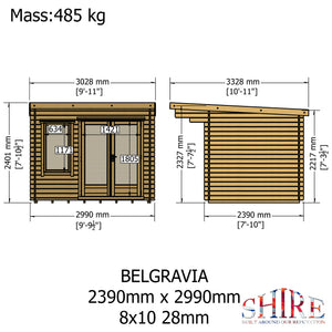 Shire Belgravia 28mm Log Cabin 8Gx10