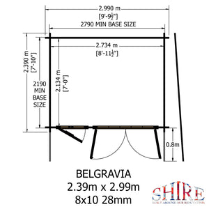 Shire Belgravia 28mm Log Cabin 8Gx10