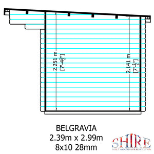 Shire Belgravia 28mm Log Cabin 8Gx10