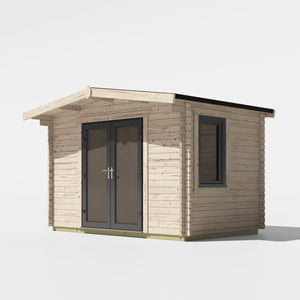 Power 8x12 ft Chalet Log Cabin 44mm