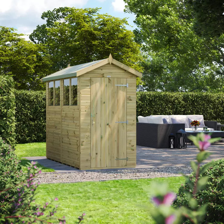 Power Pressure Treated Premium Apex Shed 8ft