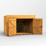 Power Pent Bike Shed 8ft Wide