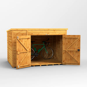 Power Pent Bike Shed 8ft Wide