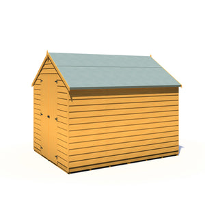 Shire Overlap Dipped Apex Wooden Garden Shed Double Door 8x6 - Garden Life Stores. 