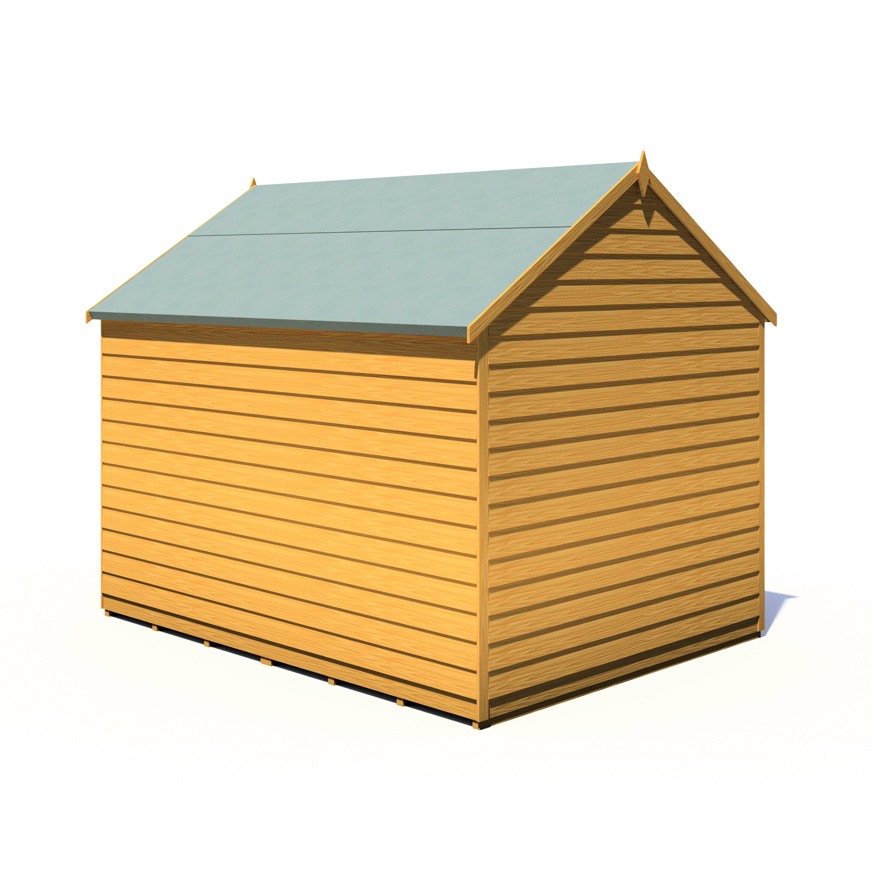 Shire Overlap Dipped Apex Wooden Garden Shed Double Door 8x6 - Garden Life Stores. 