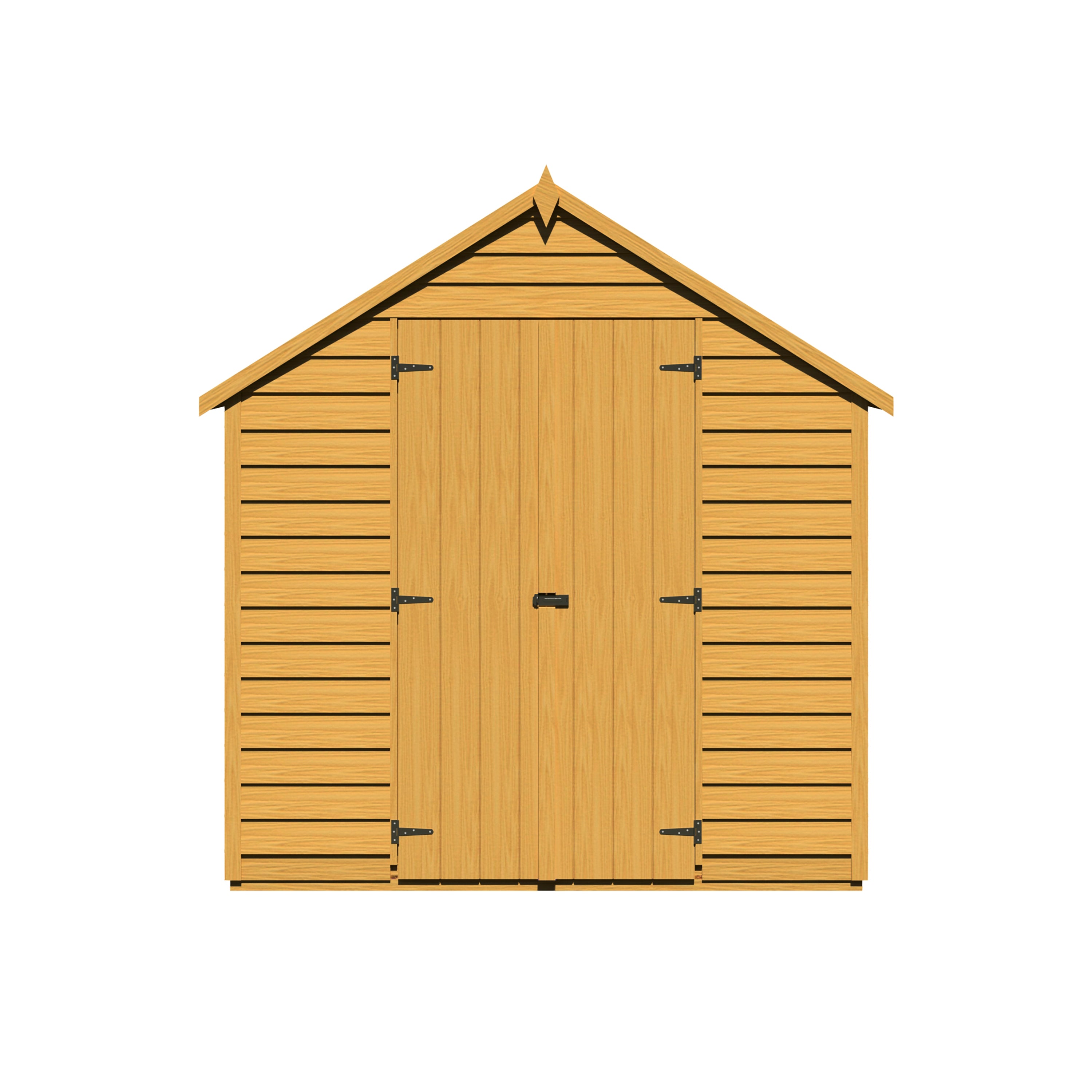 Shire Overlap Dipped Apex Wooden Garden Shed Double Door 8x6 - Garden Life Stores. 