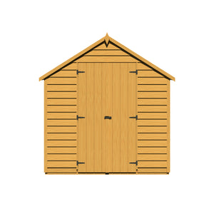 Shire Overlap Dipped Apex Wooden Garden Shed Double Door 8x6 - Garden Life Stores. 