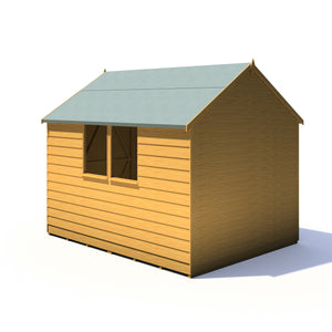 Shire Overlap Dipped Apex Wooden Garden Shed Double Door with Window 8x6 - Garden Life Stores. 