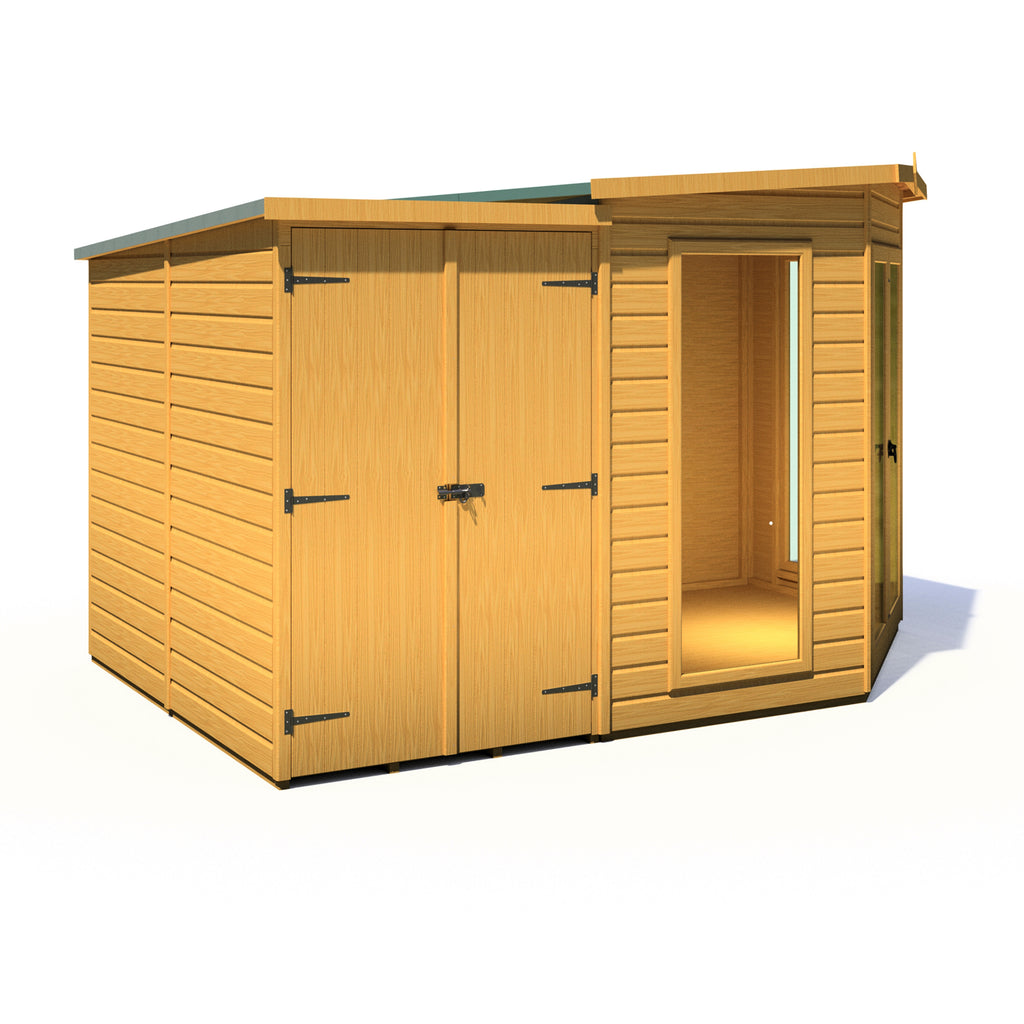 Shire Barclay Summerhouse with Side Shed - 8x12