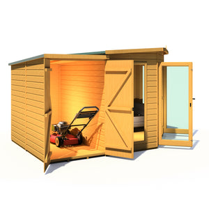 Shire Barclay Summerhouse with Side Shed - 8x12