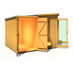 Shire Barclay Summerhouse with Side Shed - 8x12