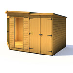 Shire Barclay Summerhouse with Side Shed - 8x12