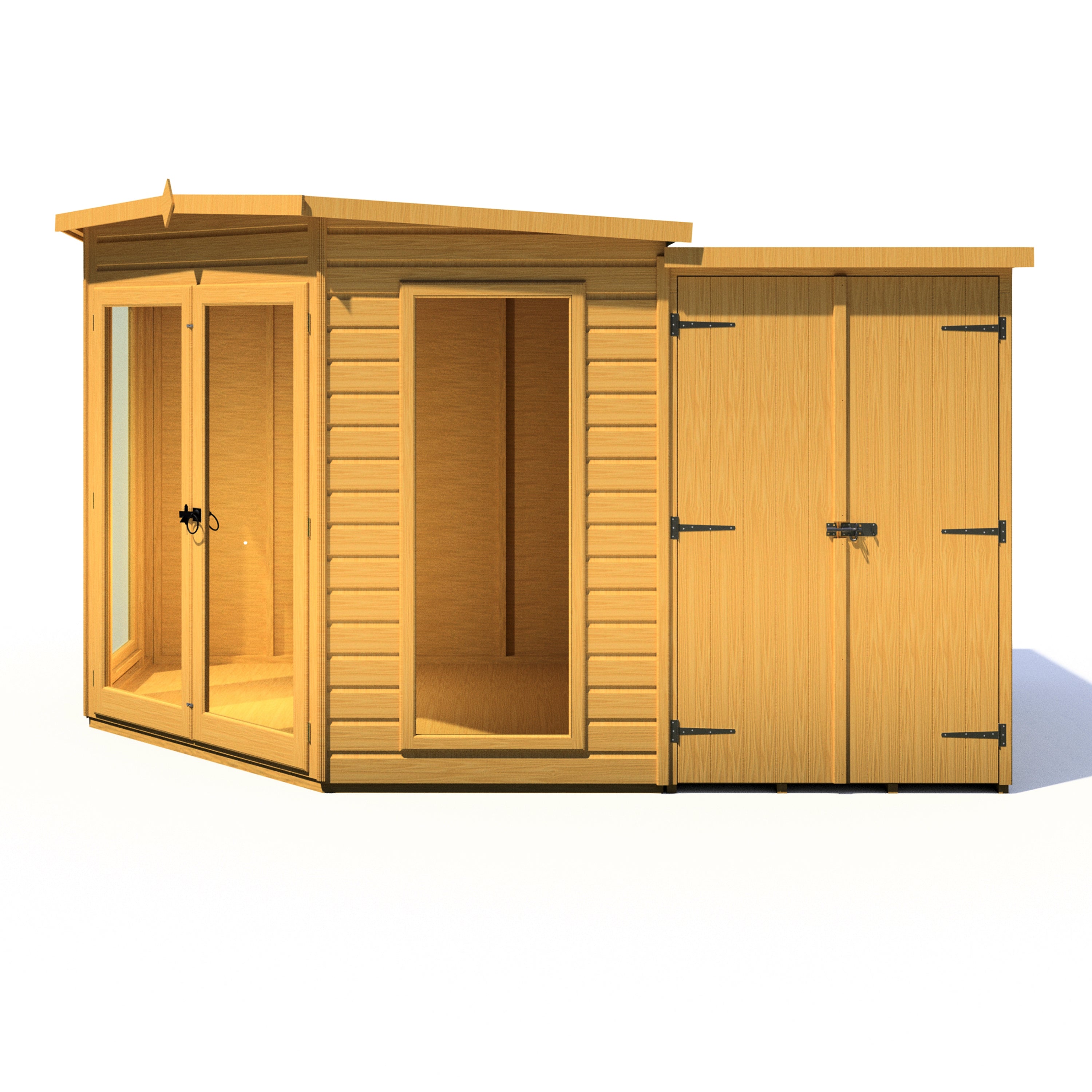 Shire Barclay Summerhouse with Side Shed - 8x12