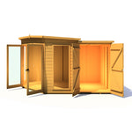 Shire Barclay Summerhouse with Side Shed - 8x12