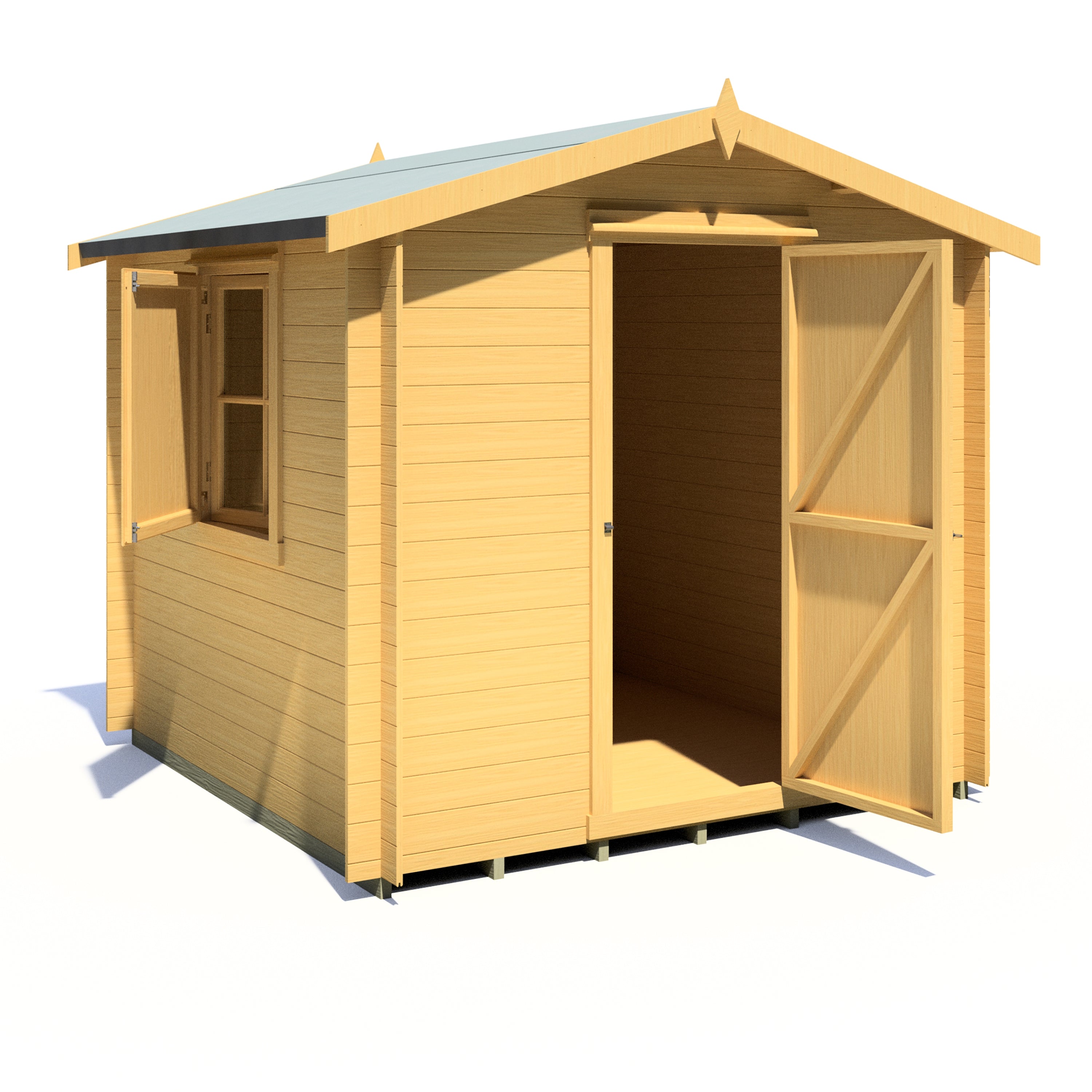 Shire Camelot 19mm Log Cabin 8x8