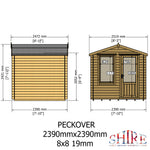 Shire Peckover 19mm Log Cabin 8x8