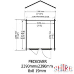 Shire Peckover 19mm Log Cabin 8x8