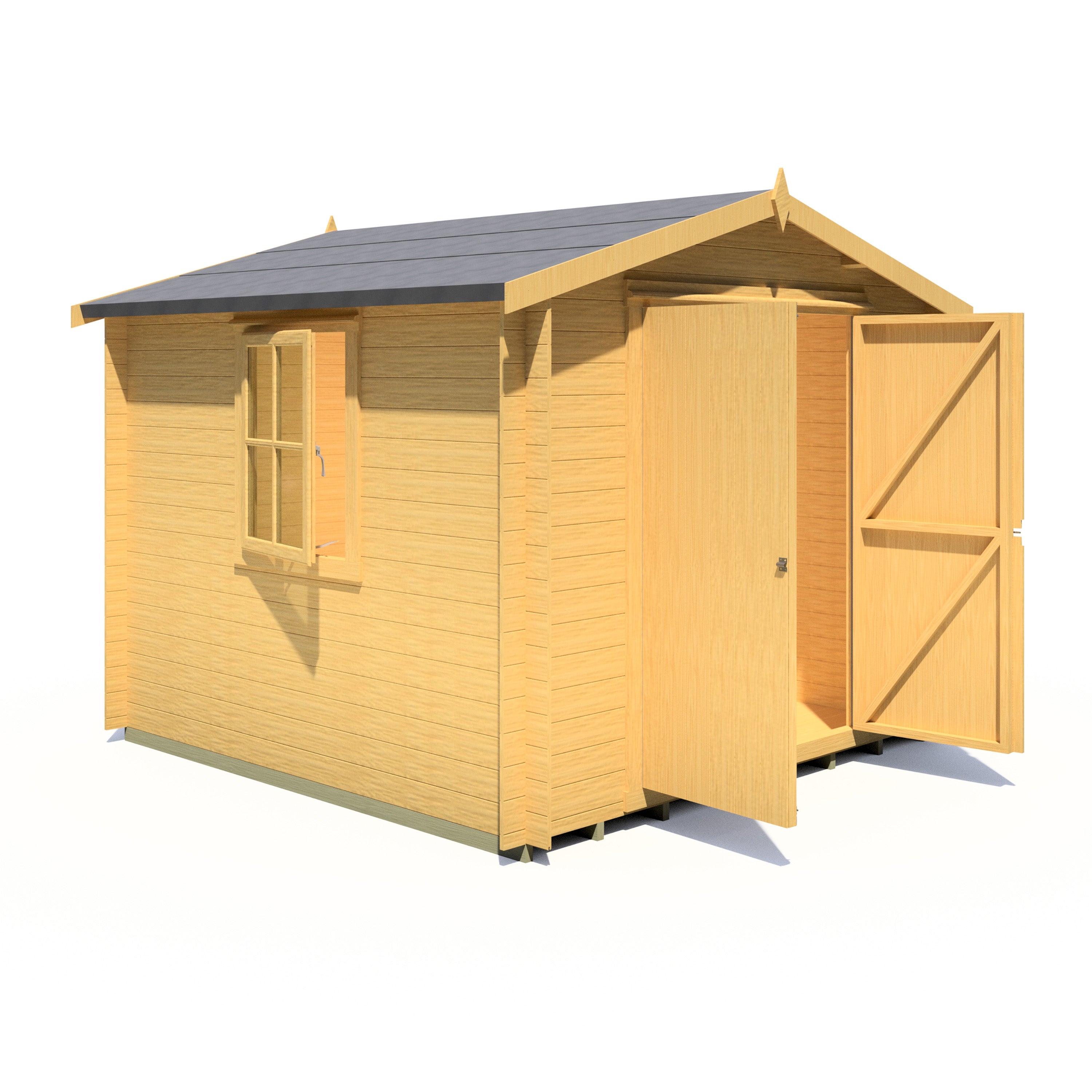 Shire Bradley 19mm Log Cabin 9x9