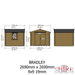 Shire Bradley 19mm Log Cabin 9x9