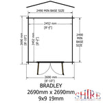 Shire Bradley 19mm Log Cabin 9x9