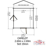 Shire Camelot 19mm Log Cabin 9x9