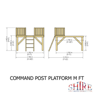 Shire Command Post with Platform Playhouse + Slide 6x4