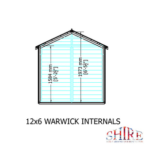 Shire Warwick Double Door Shed 12x6