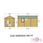 Shire Warwick Double Door Shed 12x6