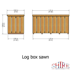 Shire Log Box - Sawn Pressure Treated Timber