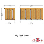 Shire Log Box - Sawn Pressure Treated Timber