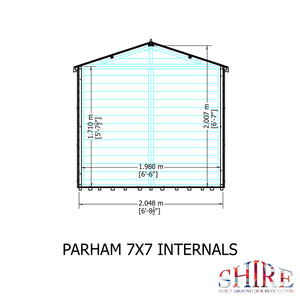 Shire Parham Summerhouse 7x7 - Garden Life Stores. 