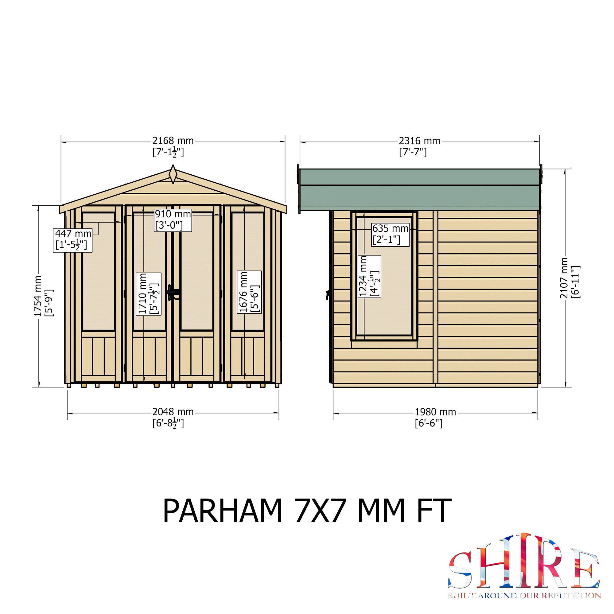 Shire Parham Summerhouse 7x7 - Garden Life Stores. 