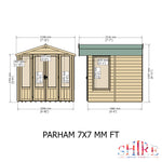 Shire Parham Summerhouse 7x7 - Garden Life Stores. 