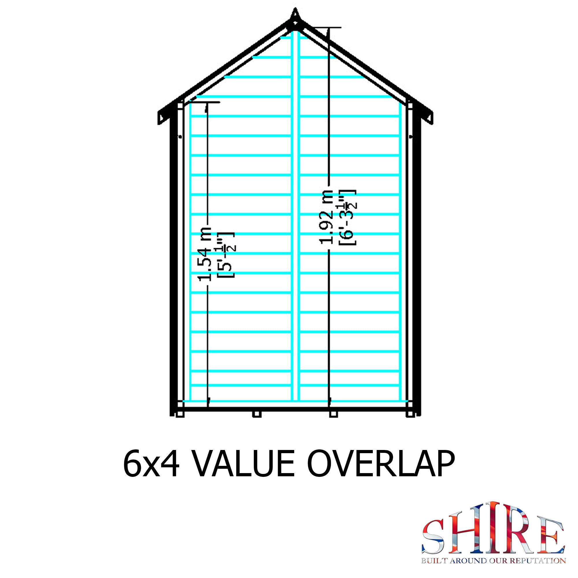 Shire Wooden Pressure Treated Super Value Overlap Single Door 6x4 - Garden Life Stores. 