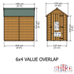 Shire Wooden Pressure Treated Super Value Overlap Single Door 6x4 - Garden Life Stores. 