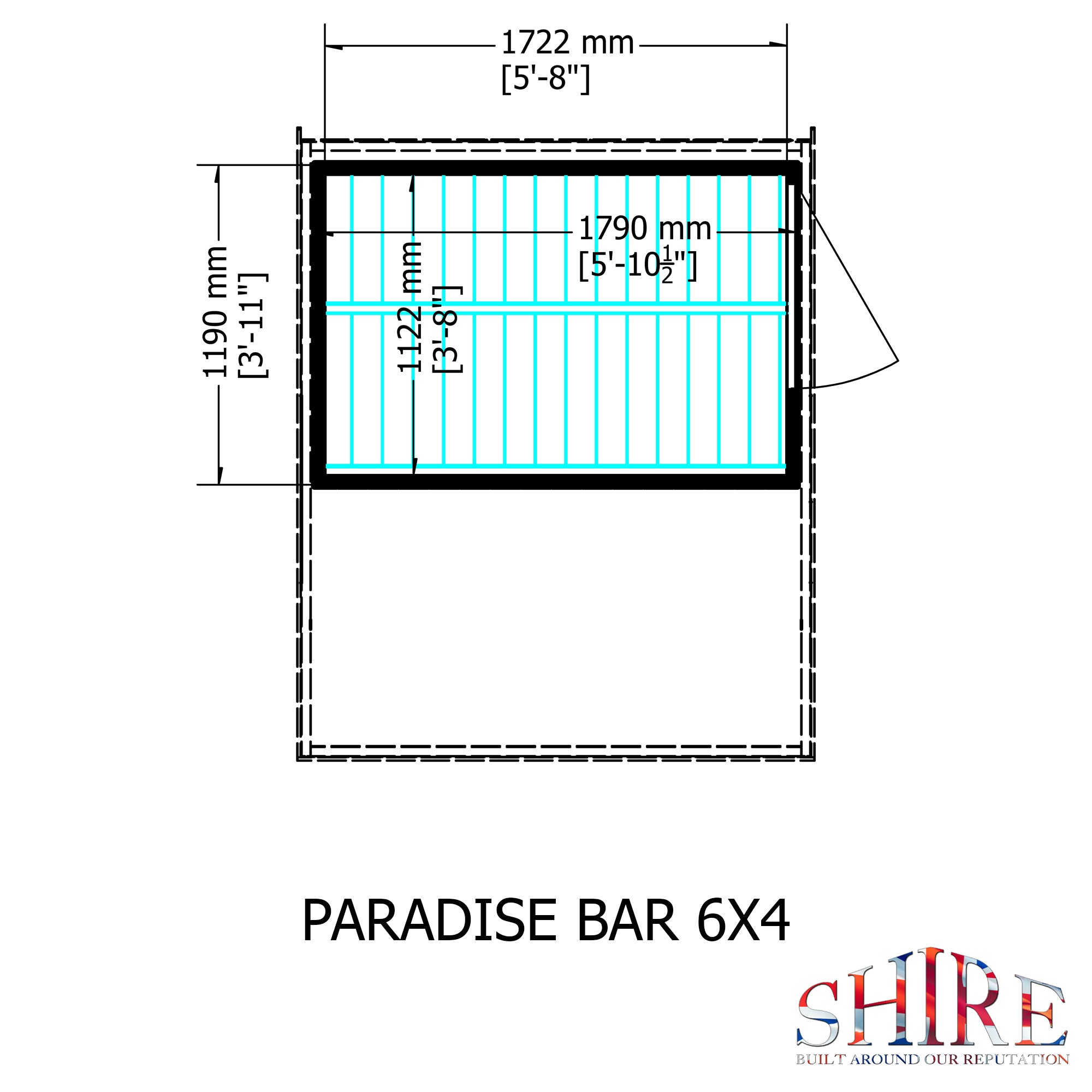 Shire Bar Pent 6x4 - Garden Life Stores. 